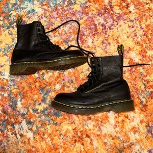 Dr. Martens 1460 Pascal Black Leather Lace Up Boots Womens US 6 UK 4 EU 37